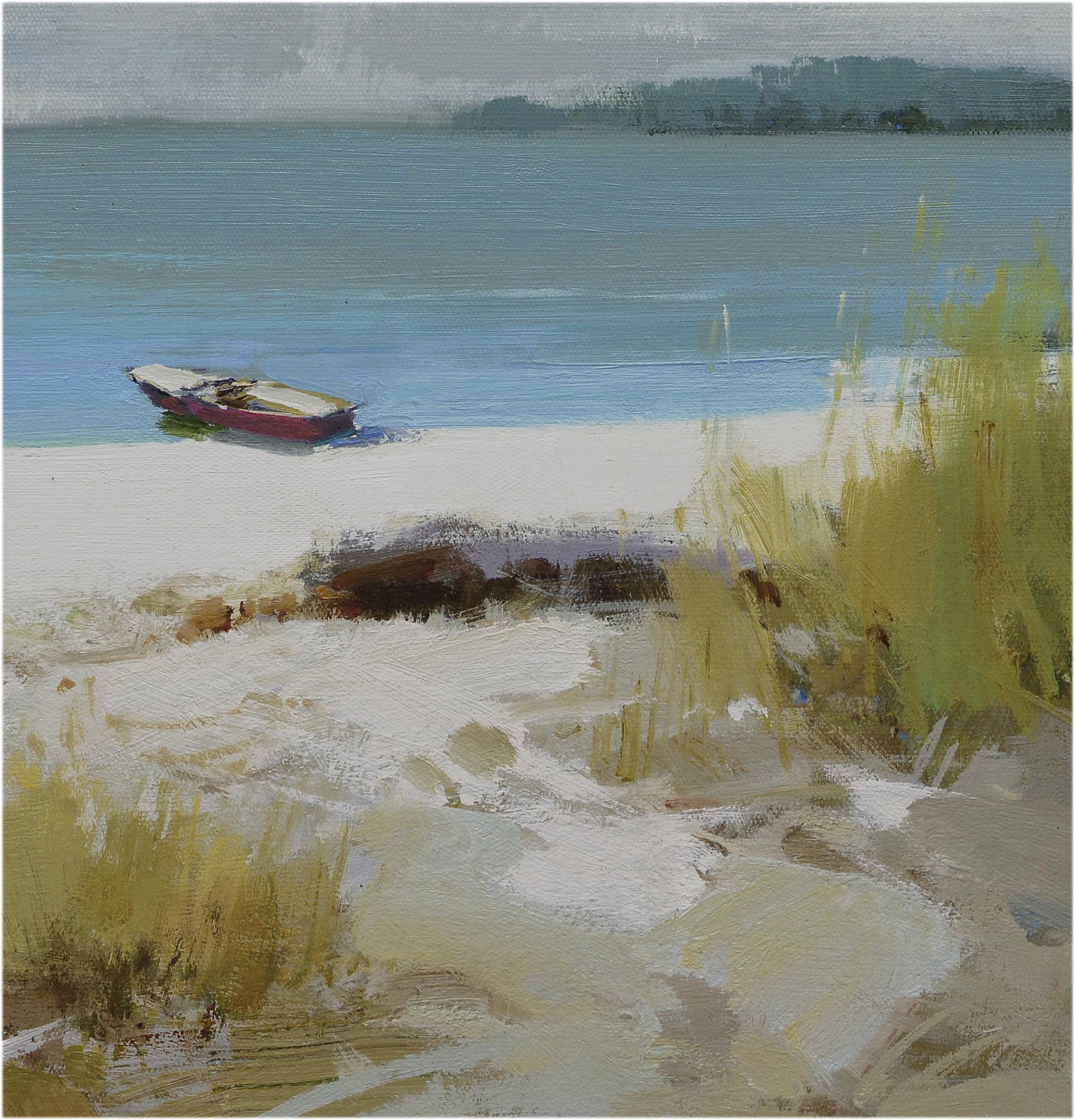 Giclee on Canvas-Modern Beach View Seascape Artwork 822925 image 2