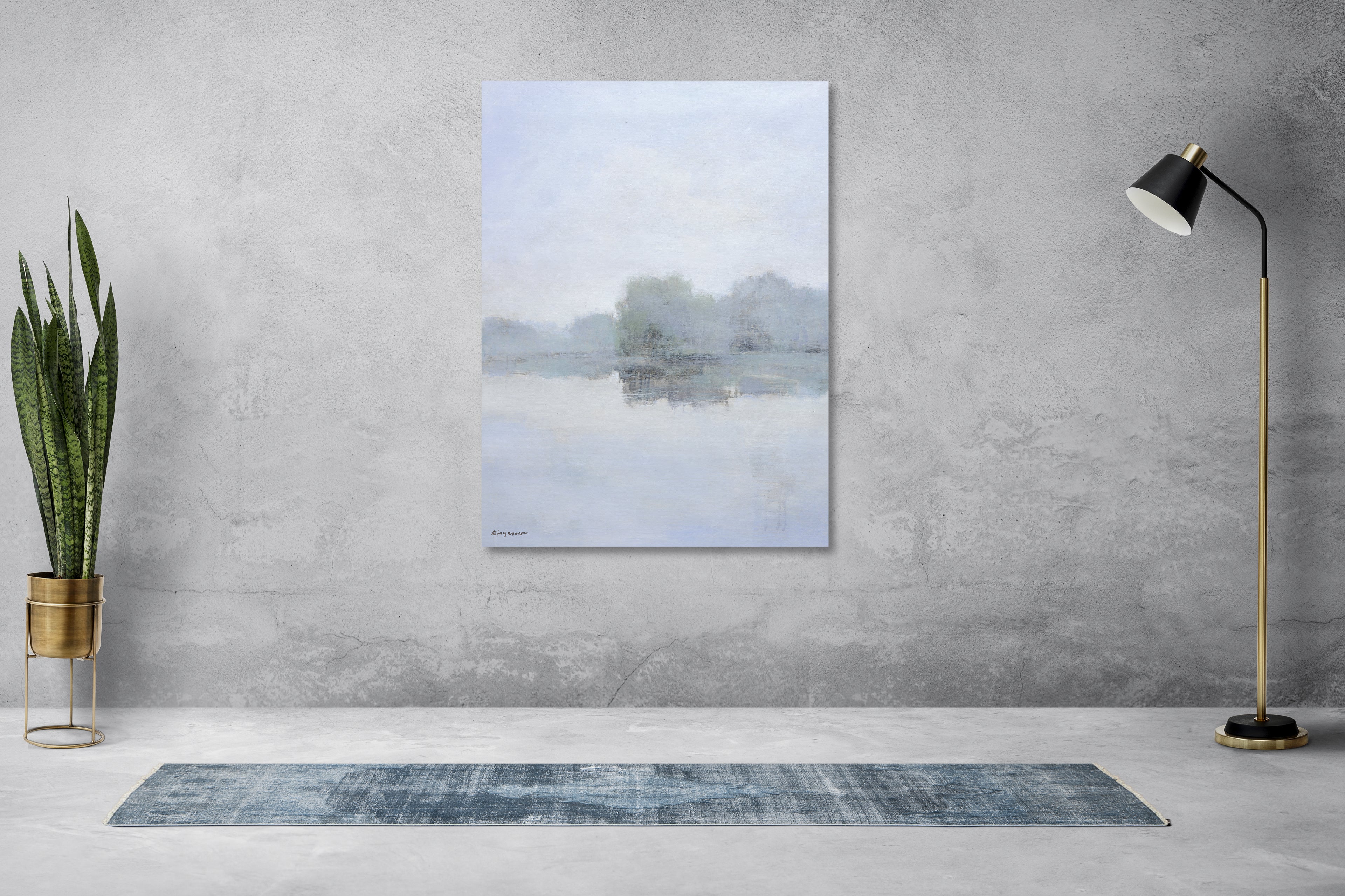 Giclee on Canvas-Modern Lake Landscape Artwork 823442 image 1