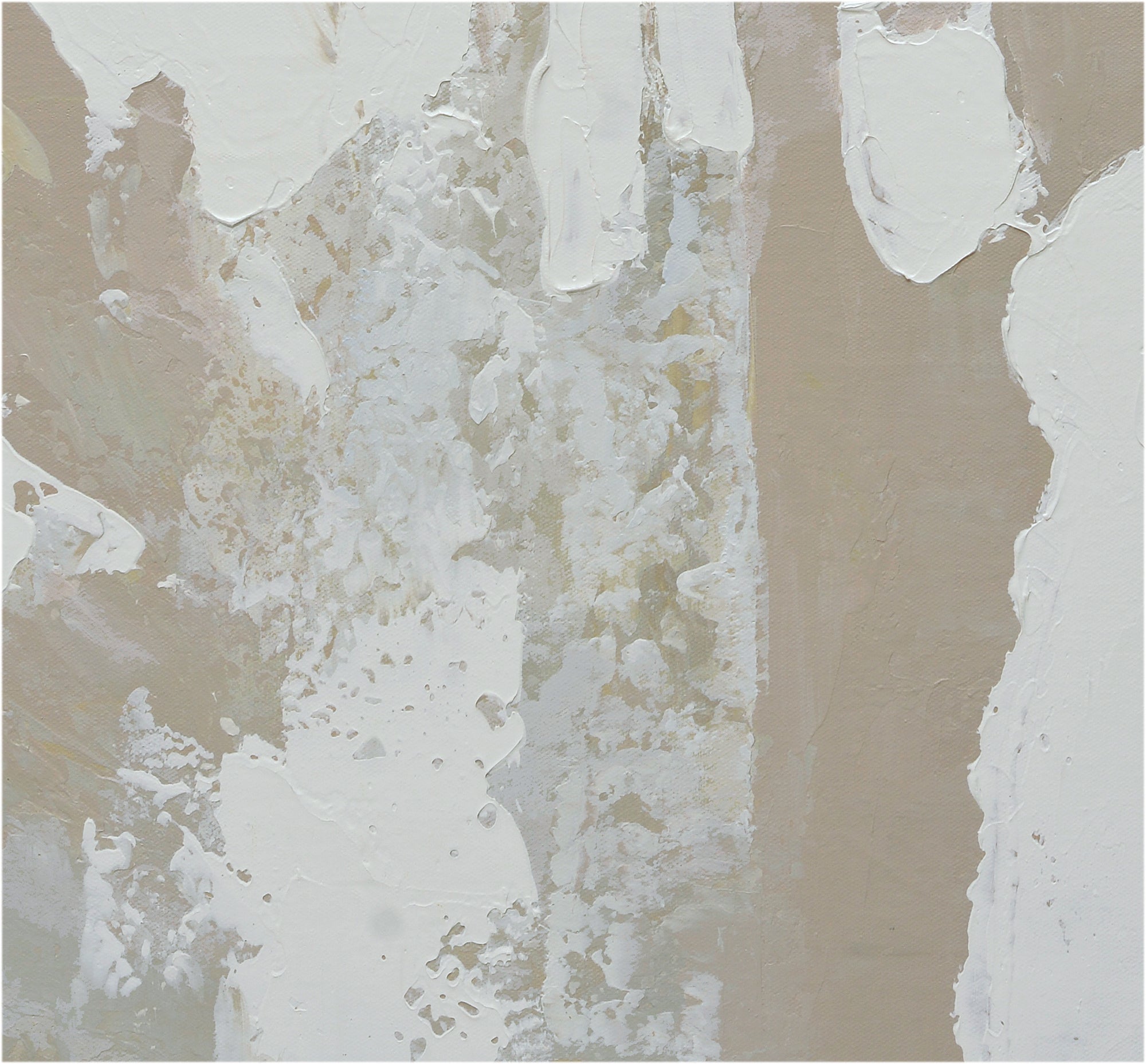 Giclee on Canvas-Modern White &Beige Abstract  Artwork 922617 image 2