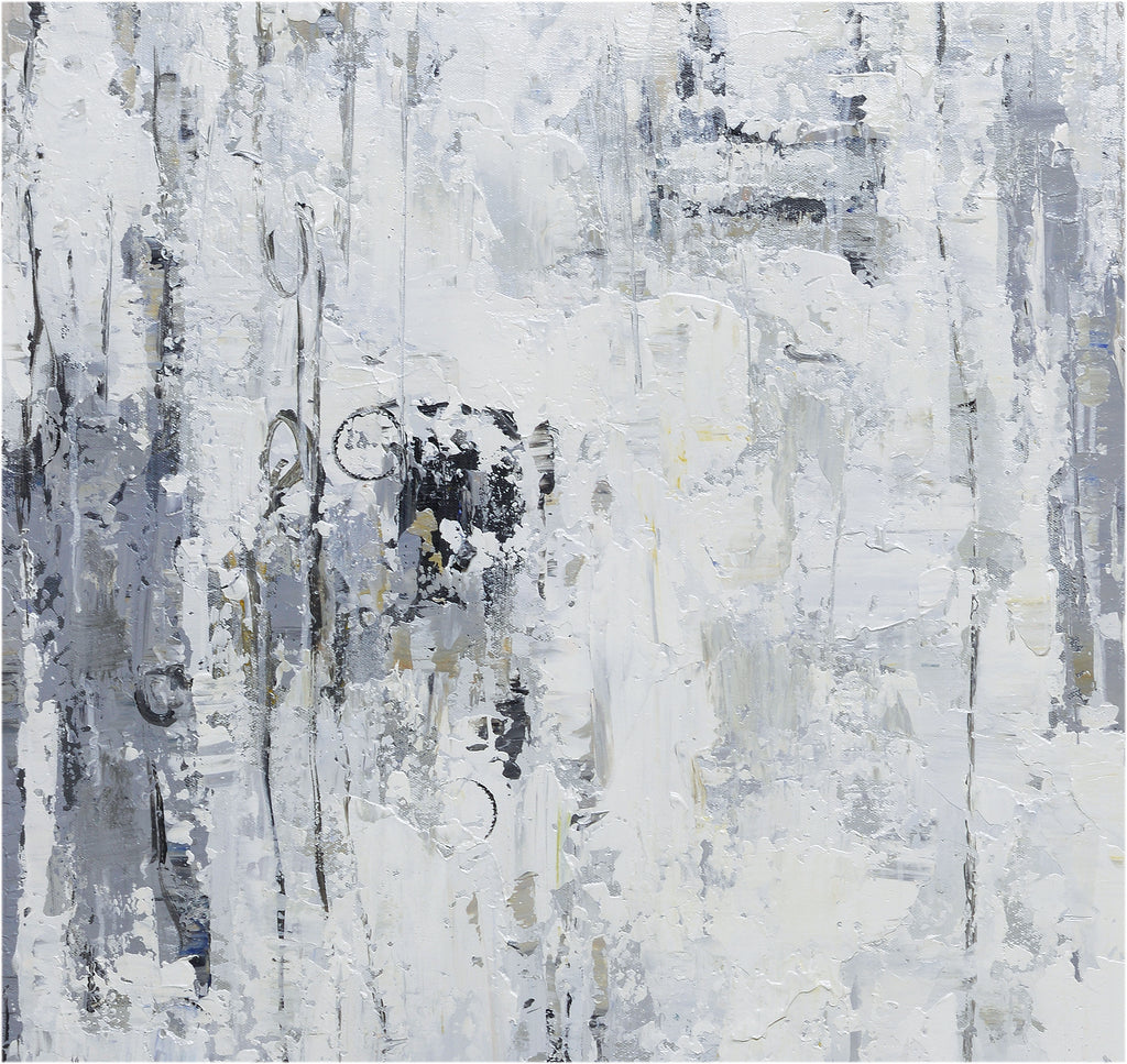 Giclée on Canvas-Modern Gray &White Abstract Artwork P23741 image 3