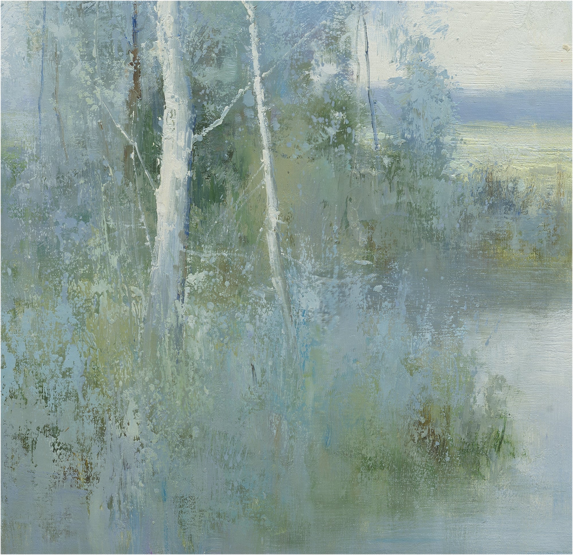 Giclee on Canvas-Modern Tree Marsh Landscape Artwork 821704 image 2