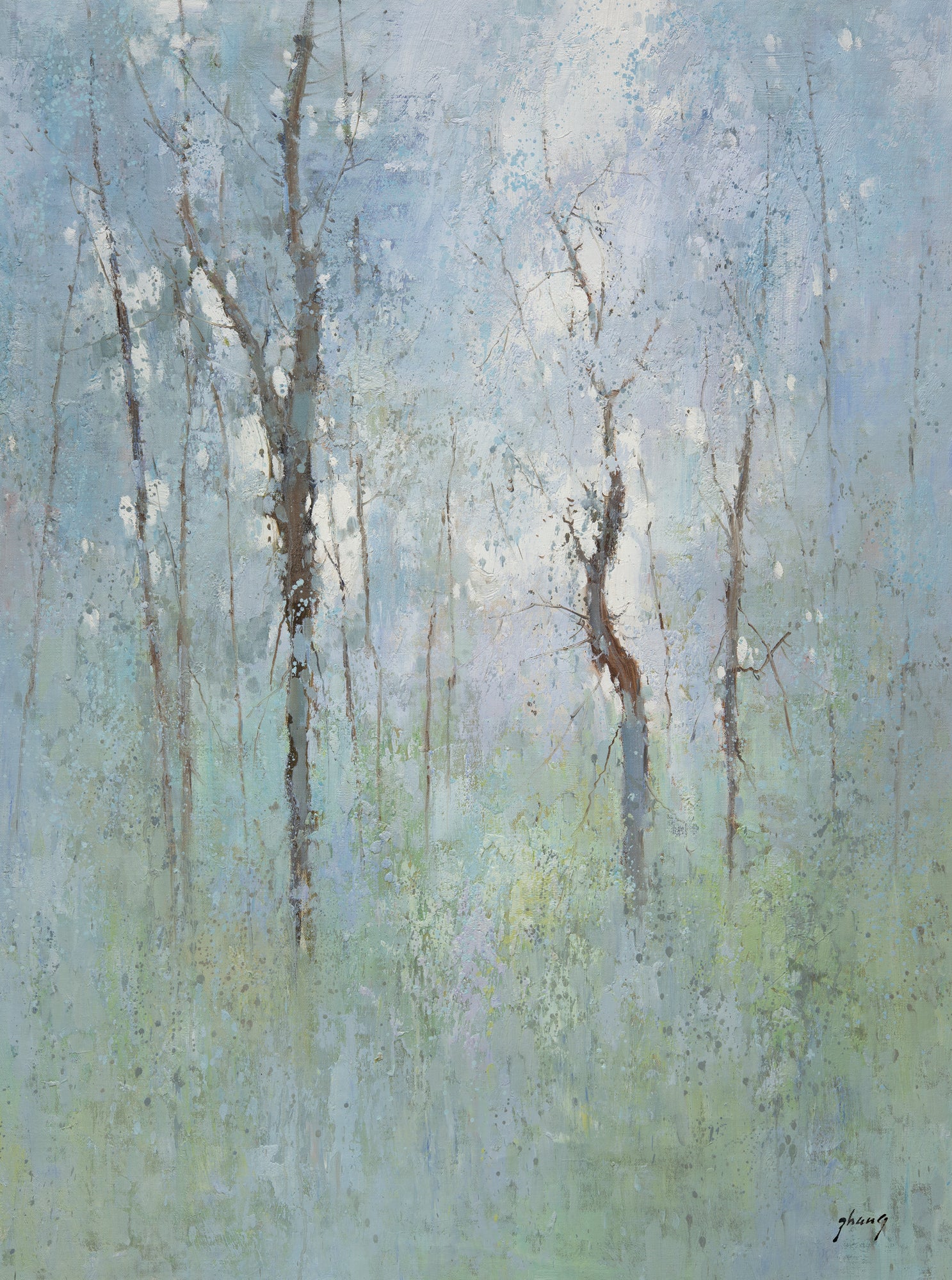 Giclee on Canvas-Modern Forest Trees Artwork 823751 image 0