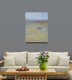 12x16 oil painting on canvas of little boat on beach 22010551 image 1