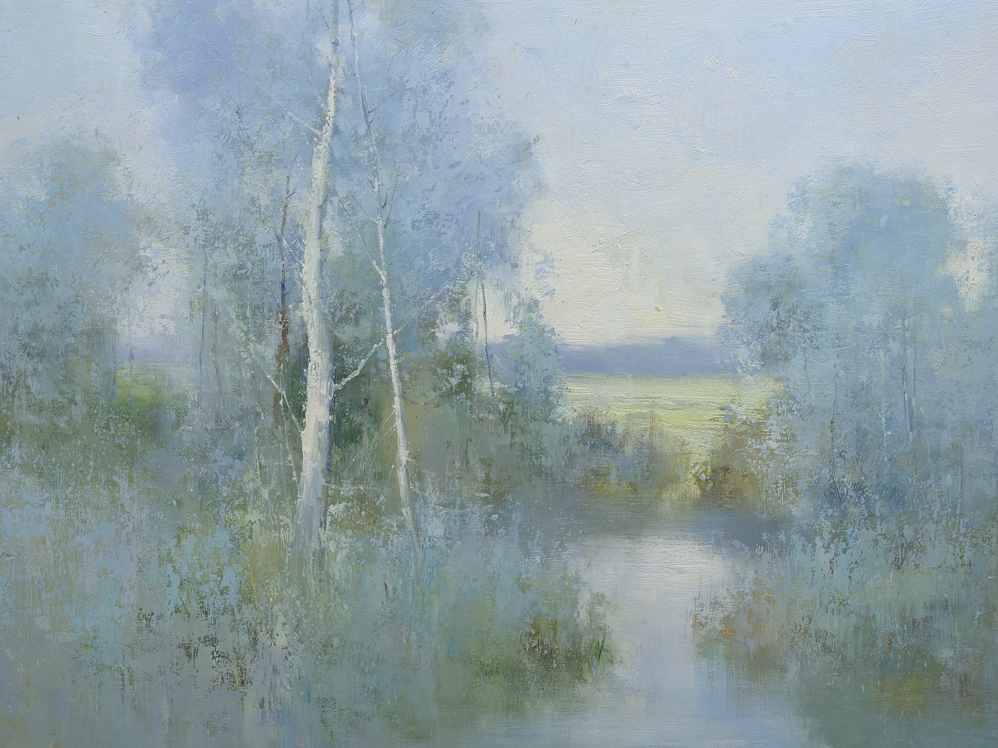 Giclee on Canvas-Modern Tree Marsh Landscape Artwork 821704 image 0