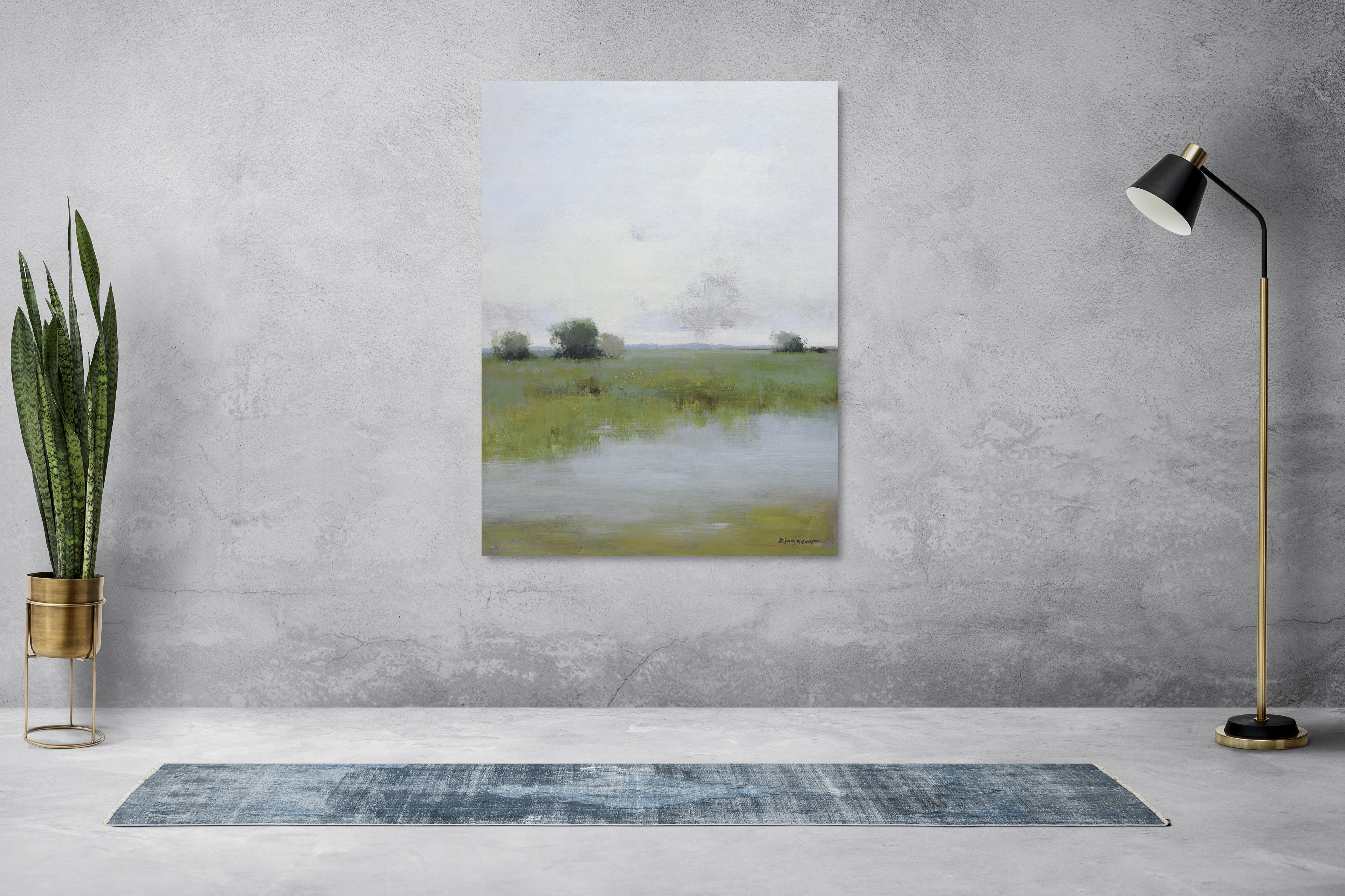Giclee on Canvas-Modern Marsh Landscape Artwork 823456 image 1